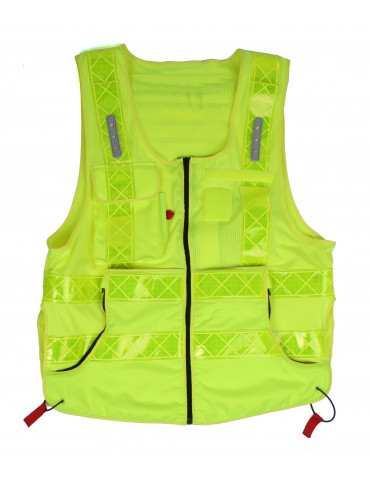 Gilet HV Police route EN20471 classe 2 avec LED TAILLE L/XL