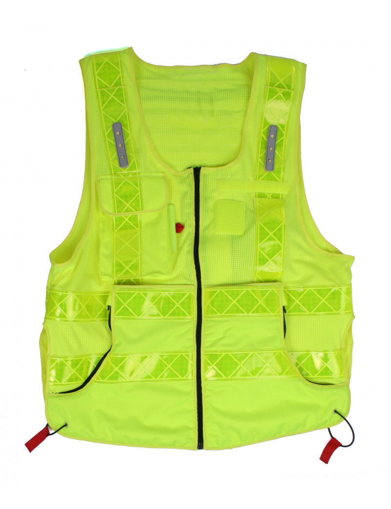 Gilet HV Police route EN20471 classe 2 avec LED TAILLE 2XL/3XL